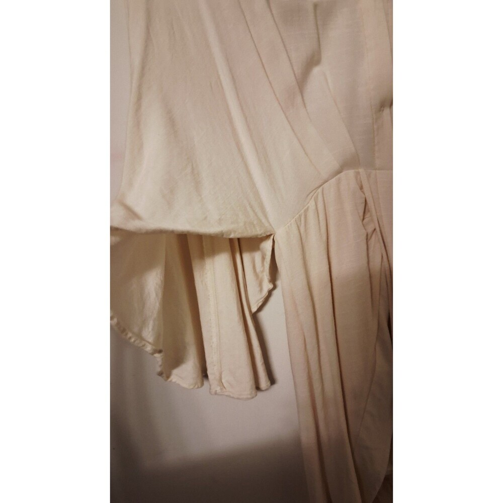 Mable Dolman Sleeve Dress V Neck Ivory Sz S Linen Viscose Flaw * - Picture 6 of 10